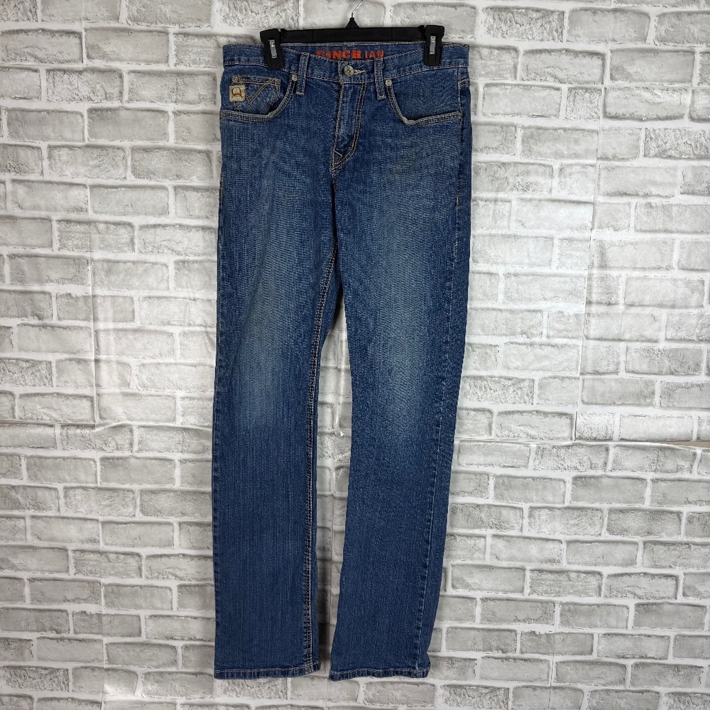 Cinch Men's Straight Jeans in Medium Blue Wash